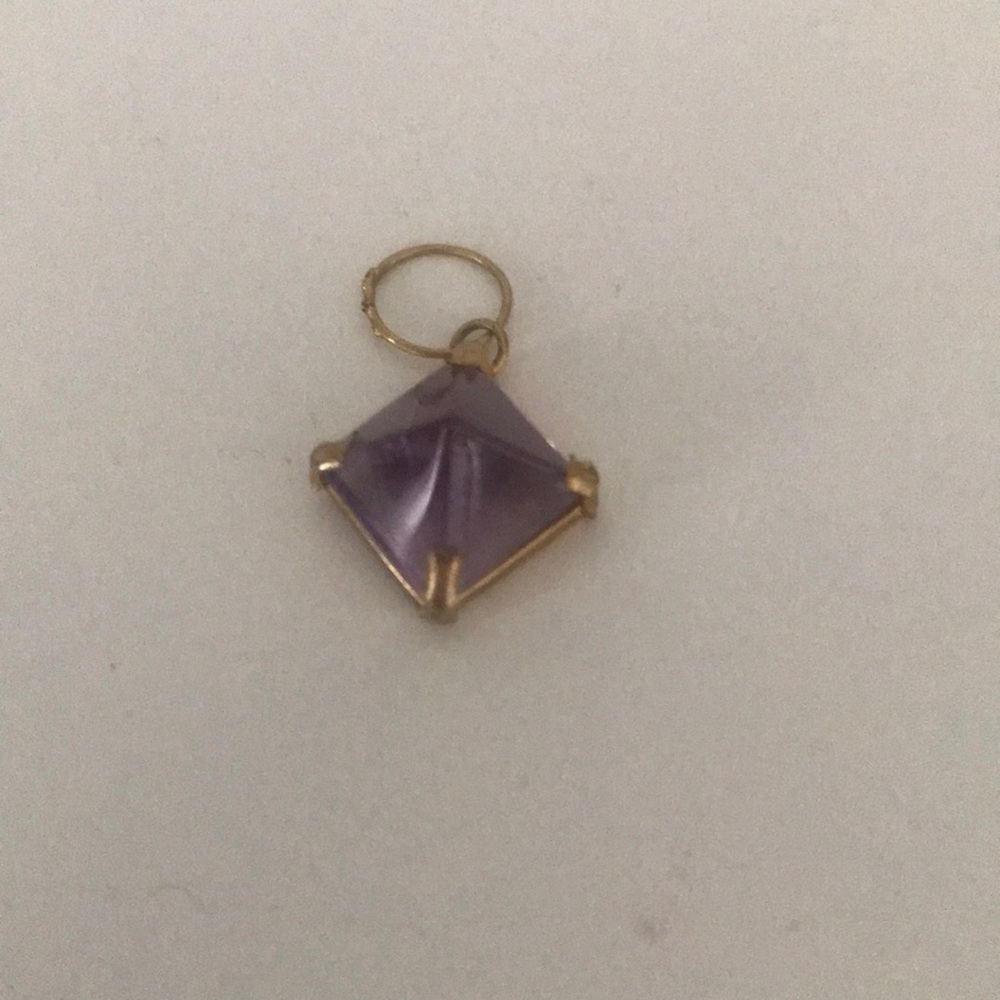 Gold Plating Amethyst Stone Pendant